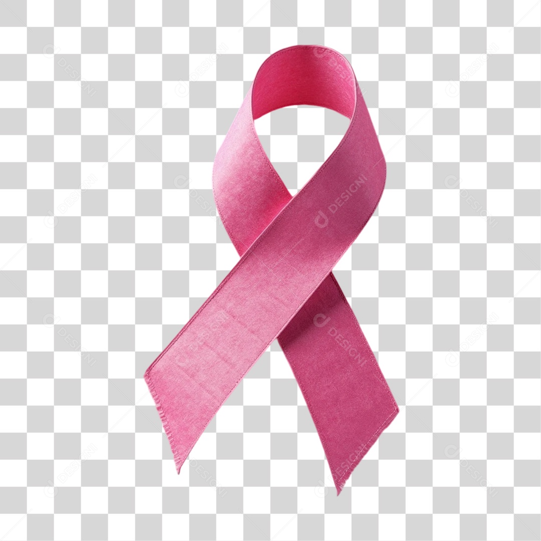 Elemento 3D Fita Outubro Rosa PNG Transparente