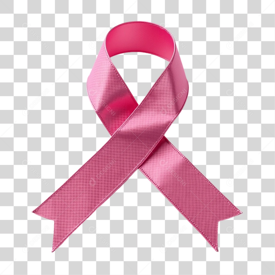 Elemento 3D Fita Outubro Rosa PNG Transparente