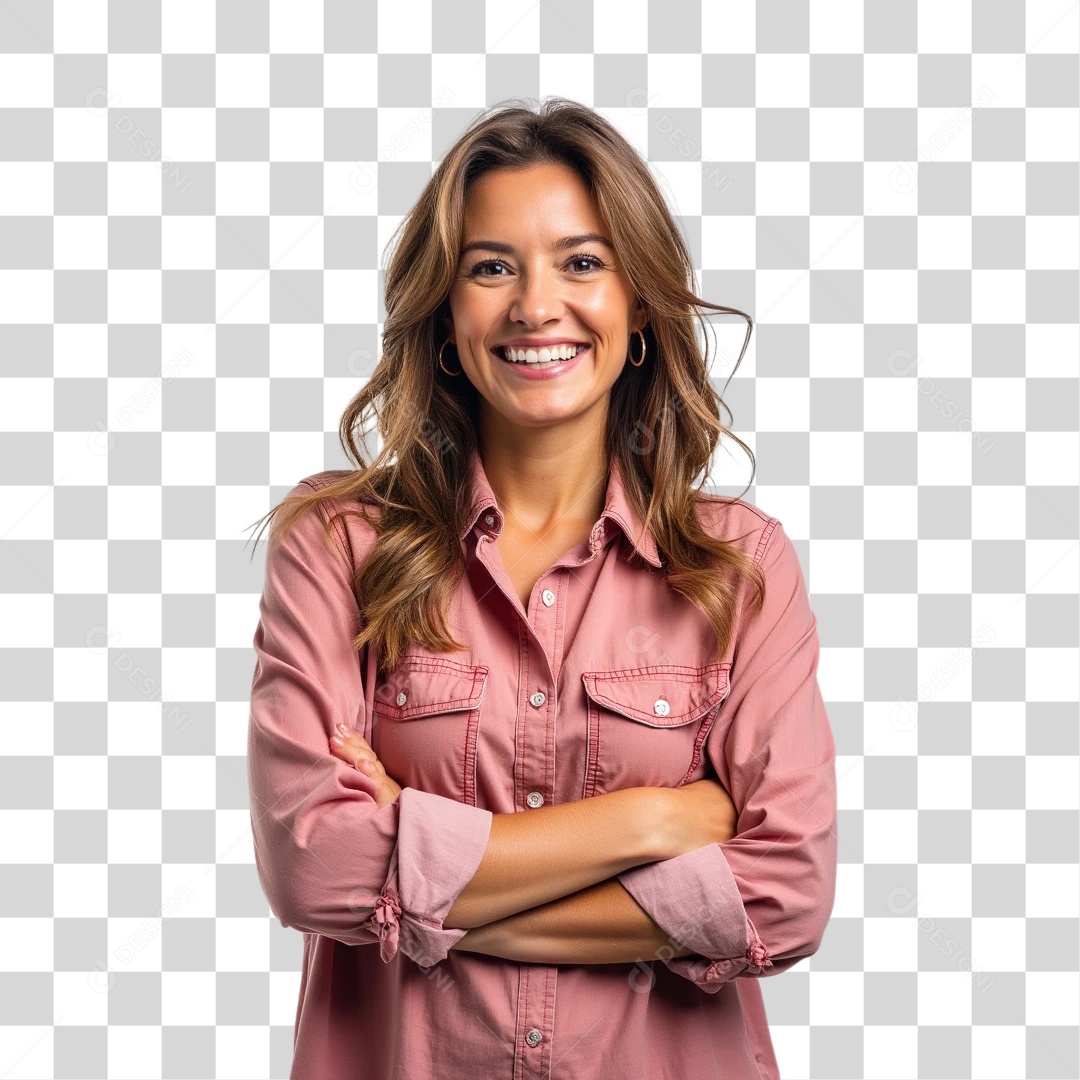 Mulheres Outubro Rosa PNG Transparente