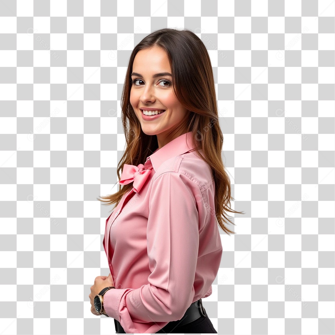 Mulheres Outubro Rosa PNG Transparente