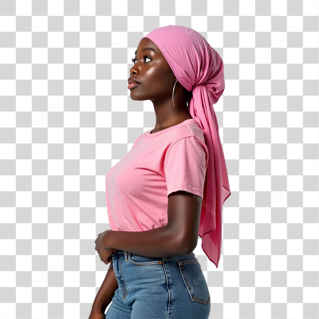 Mulheres Outubro Rosa PNG Transparente