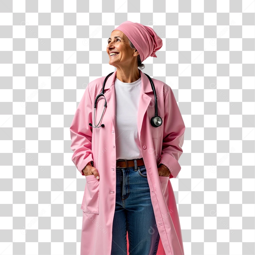 Mulheres Outubro Rosa PNG Transparente