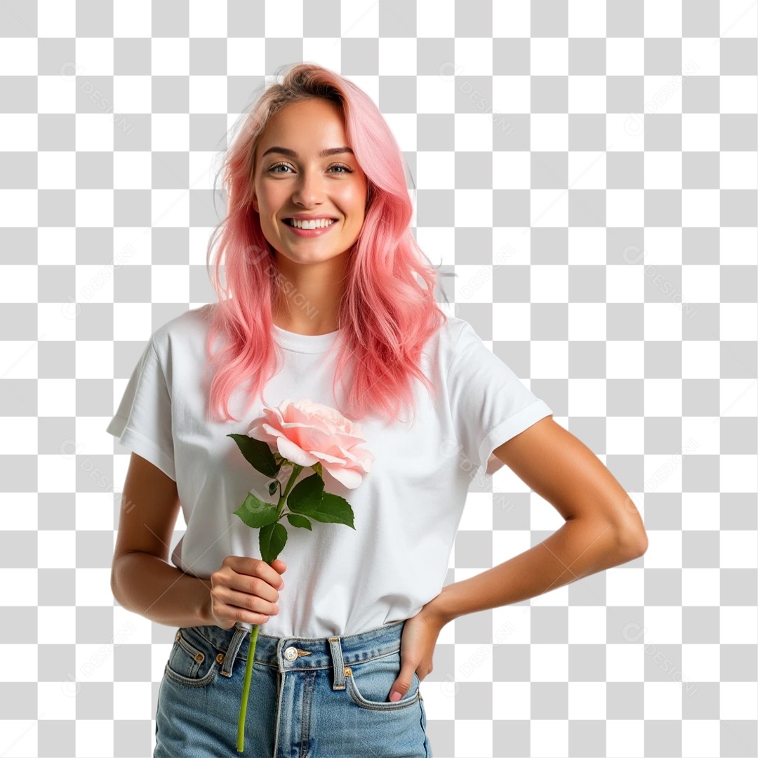 Mulheres Outubro Rosa PNG Transparente