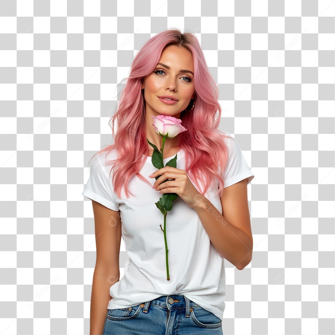 Mulheres Outubro Rosa PNG Transparente