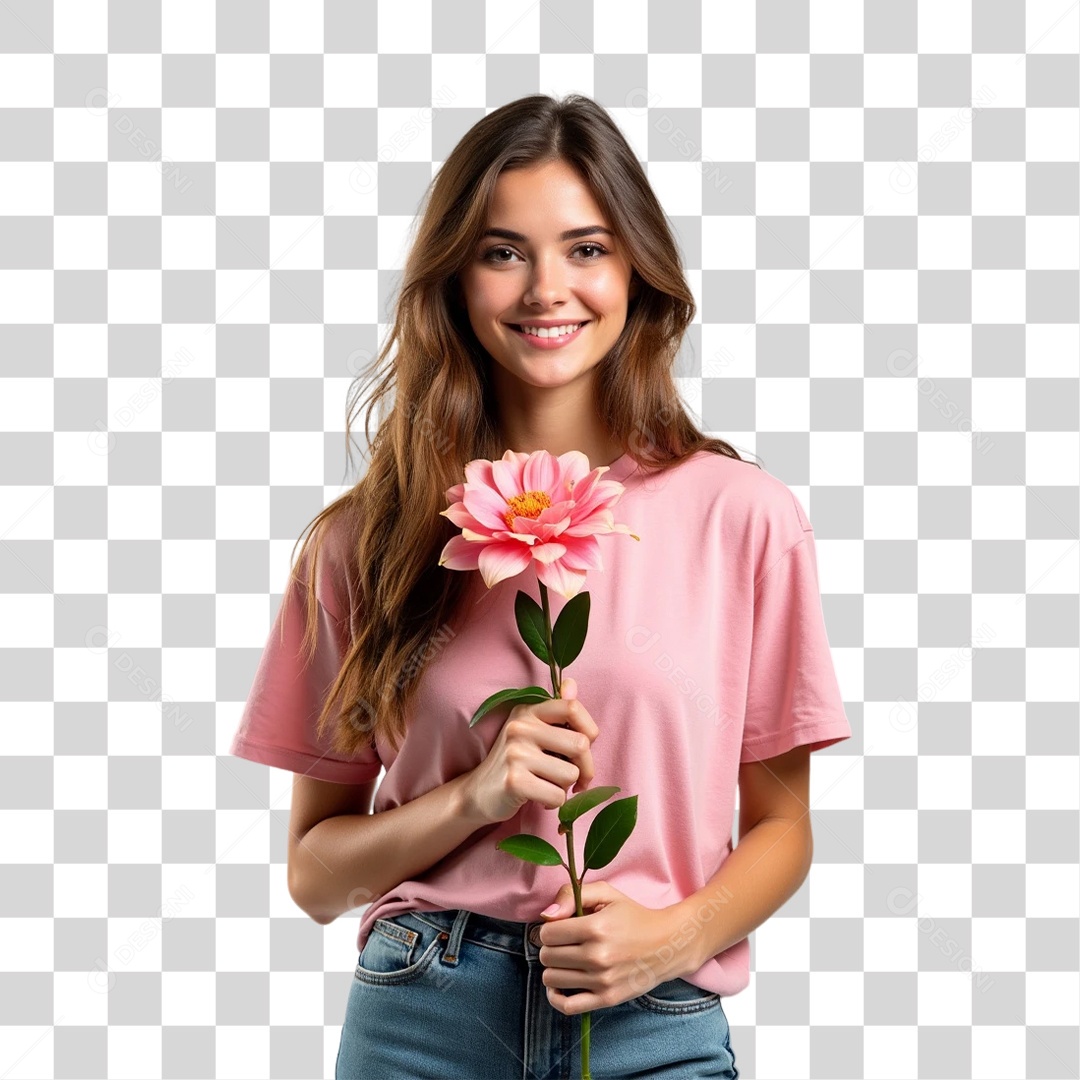 Mulheres Outubro Rosa PNG Transparente