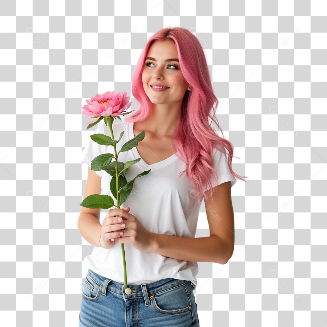 Mulheres Outubro Rosa PNG Transparente