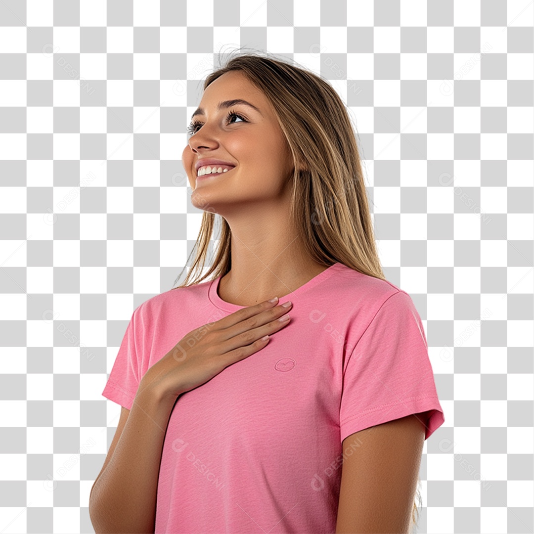 Mulheres Outubro Rosa PNG Transparente