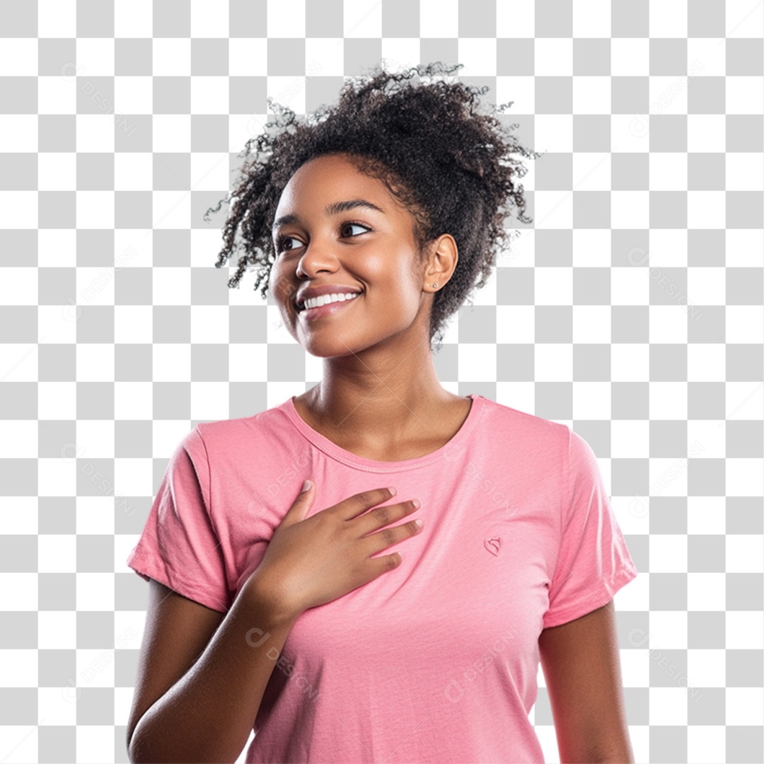 Mulheres Outubro Rosa PNG Transparente