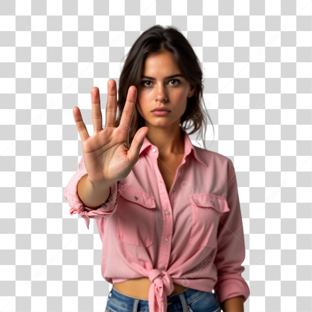 Mulheres Outubro Rosa PNG Transparente