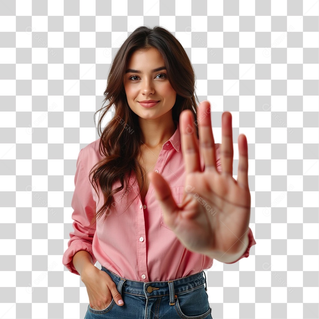 Mulheres Outubro Rosa PNG Transparente