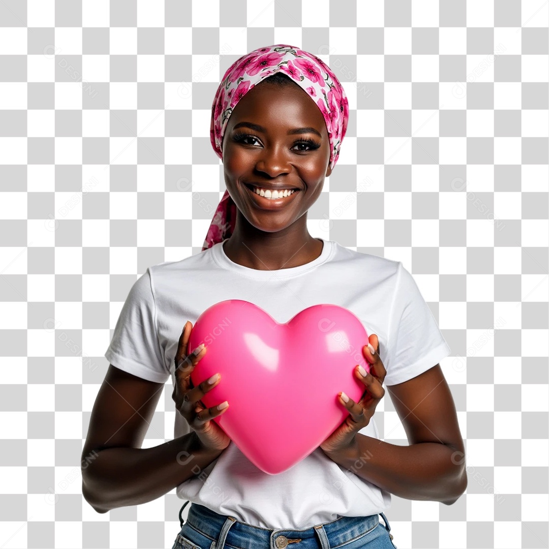 Mulheres Outubro Rosa PNG Transparente