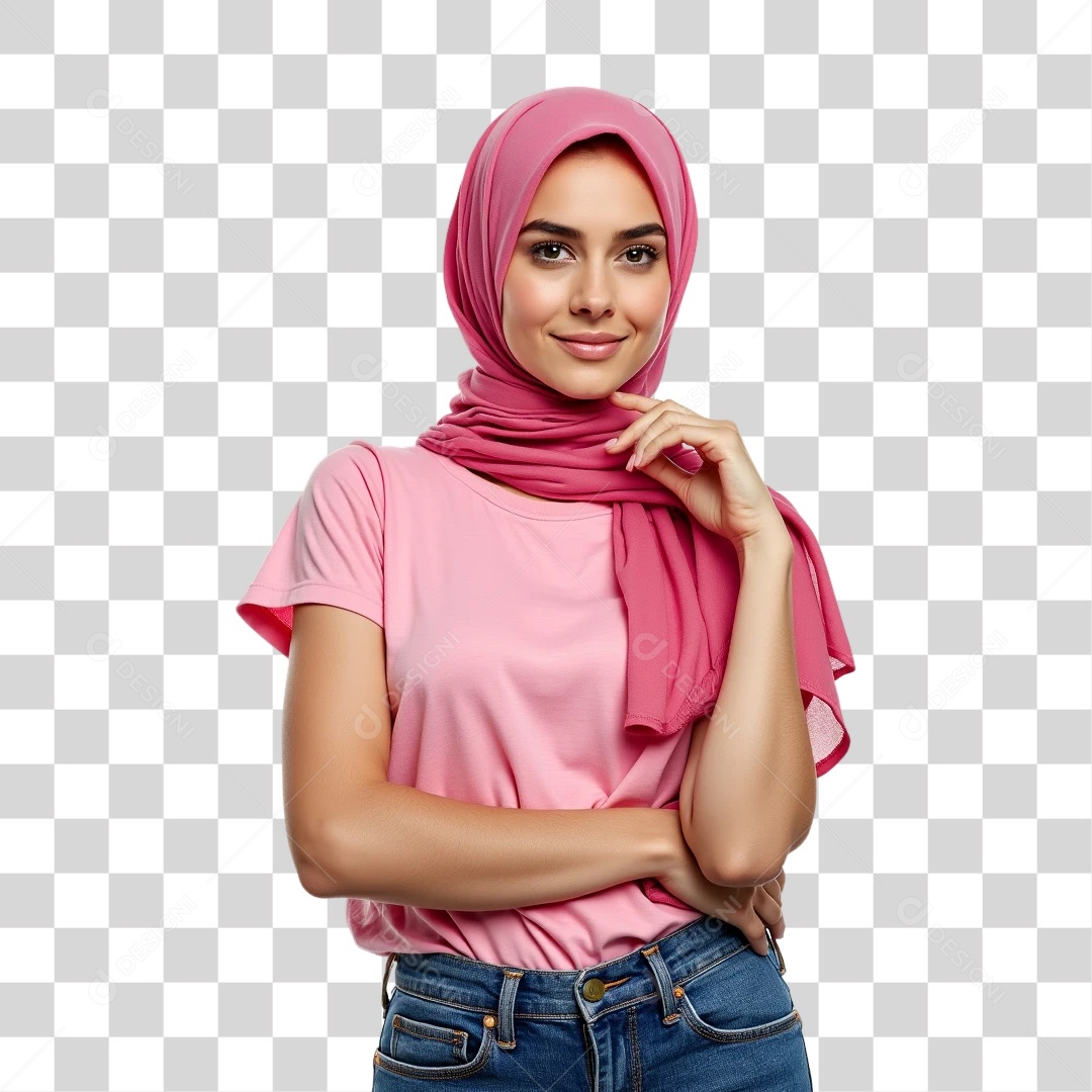 Mulheres Outubro Rosa PNG Transparente