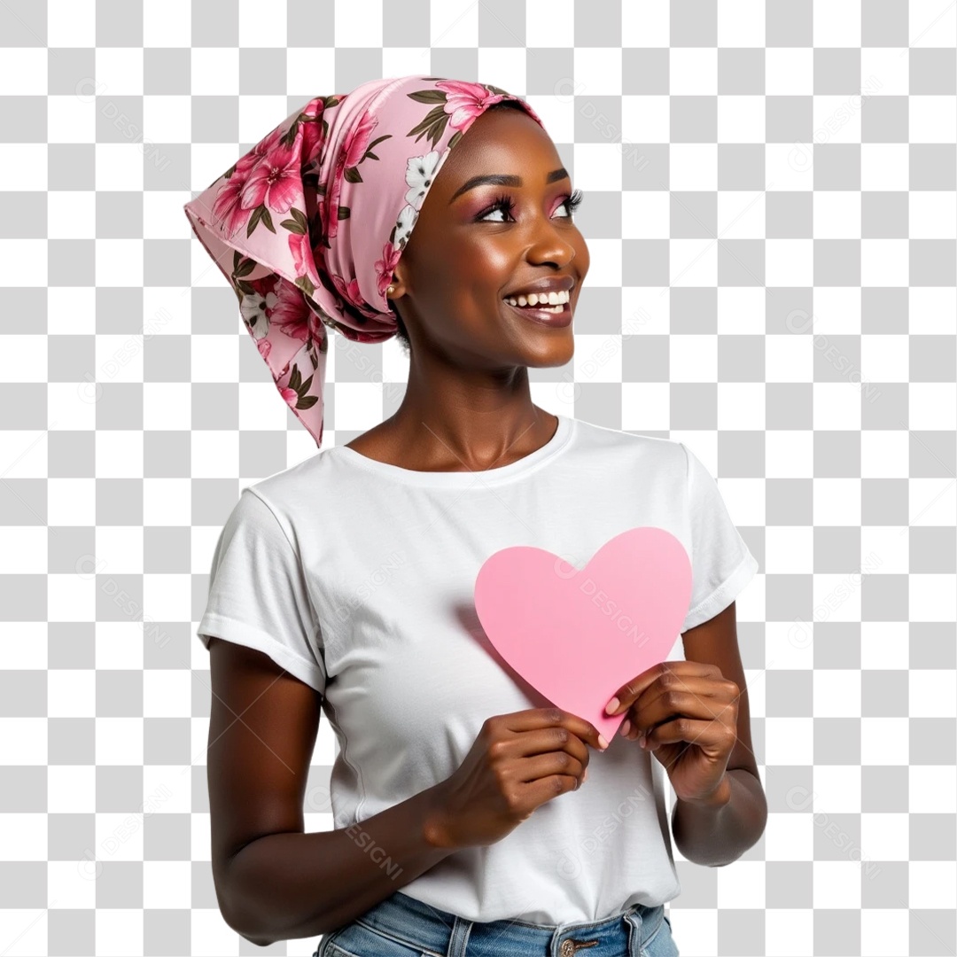 Mulheres Outubro Rosa PNG Transparente