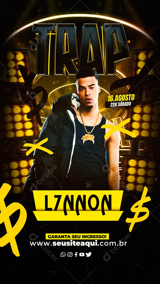 Story Balada Funk Social Media PSD Editável