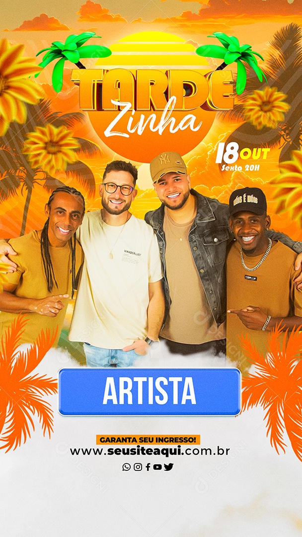 Story Banda Tardezinha Social Media PSD Editável