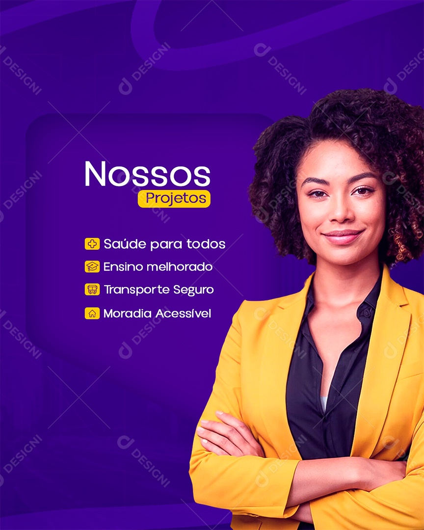 Nossos Projetos Social Media PSD Editável