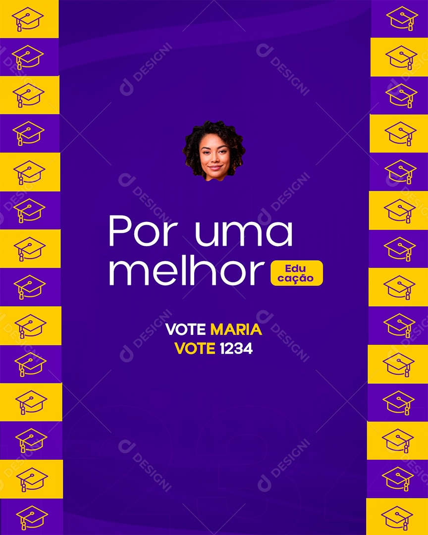 Por Uma Melhor Educação  Social Media PSD Editável