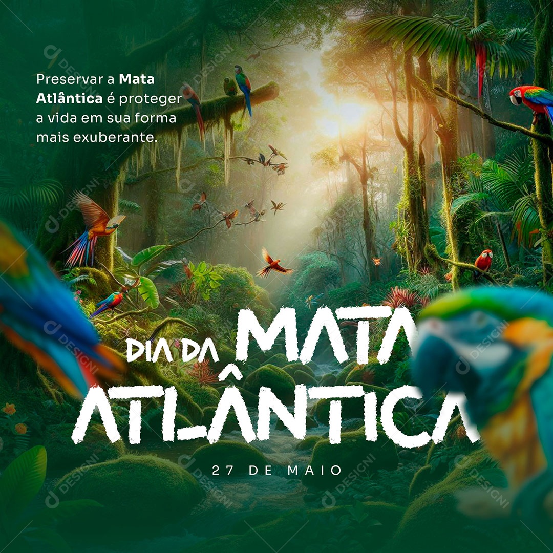 Dia da Mata Atlântica 27 de Maio Social Media PSD Editável