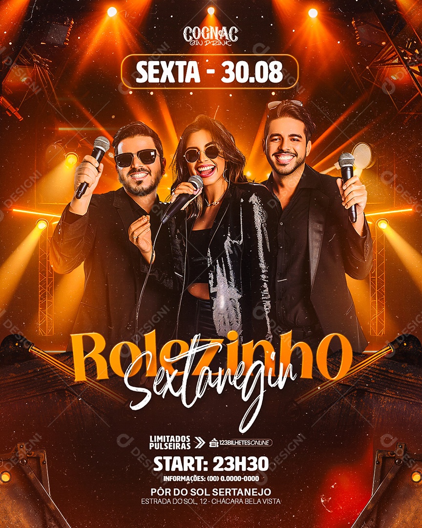 Flyer Rolezinho Sextanegin Social Media PSD Editável