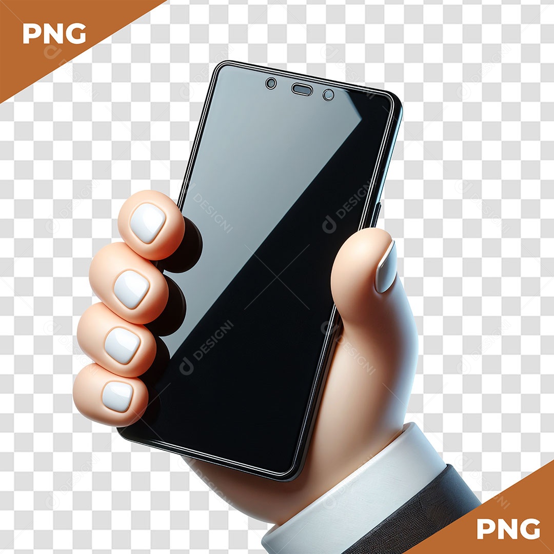 Celular Elemento 3D para composição PSD