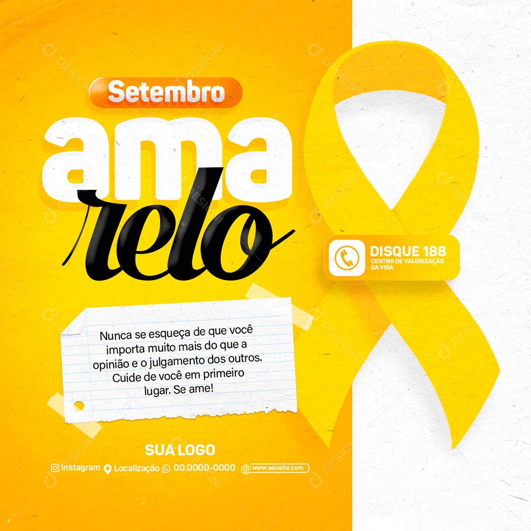 Setembro Amarelo Social Media PSD Editável