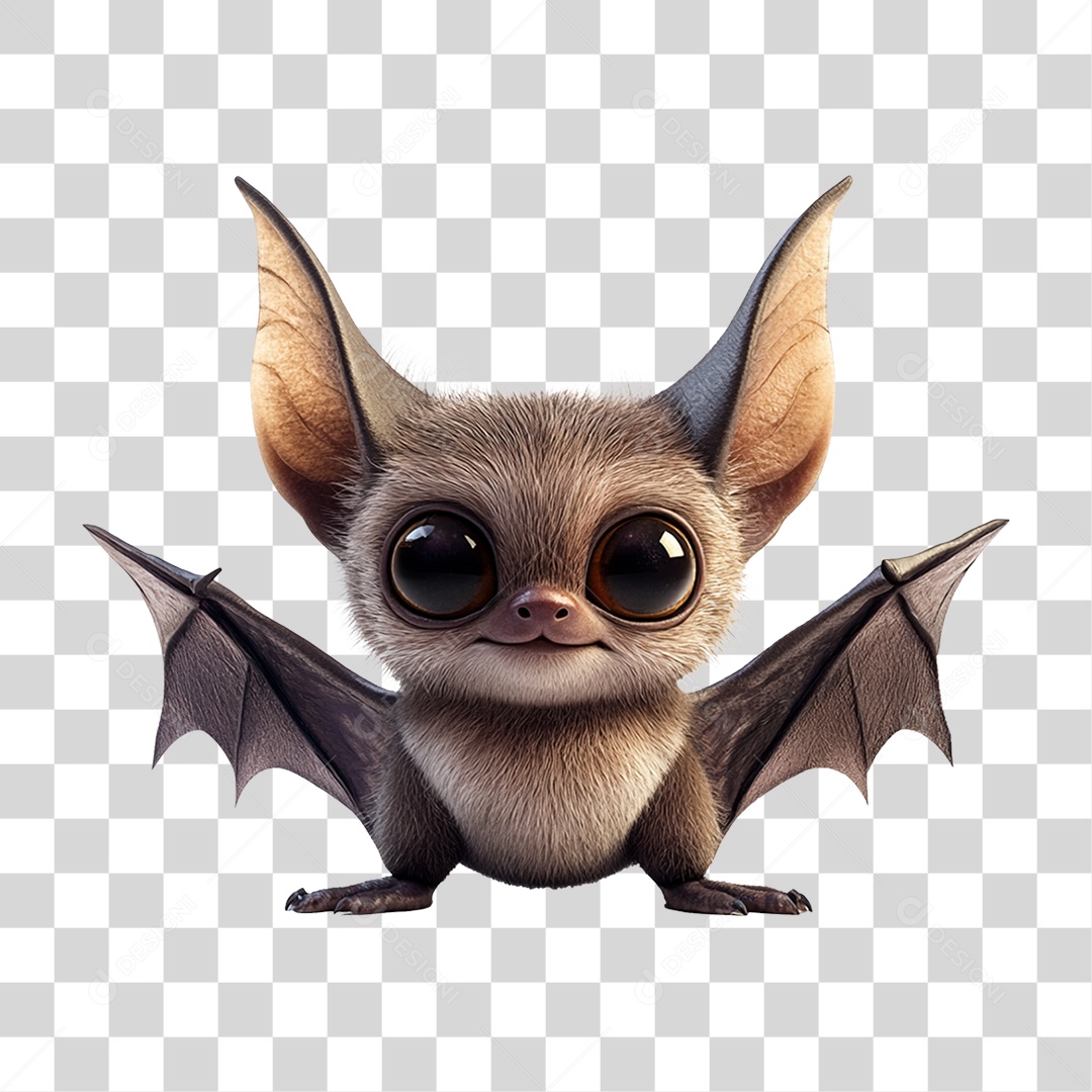 Mascote Morcego Halloween PNG Transparente