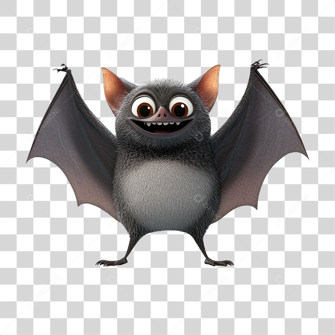 Mascote Morcego Halloween PNG Transparente