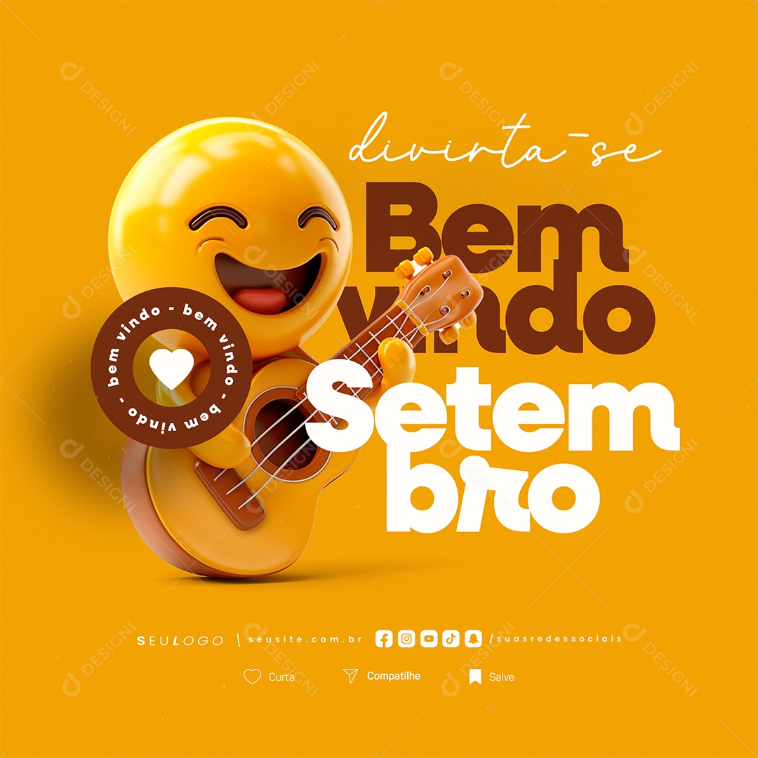 Bem Vindo Setembro Divirta-Se Social Media PSD Editável