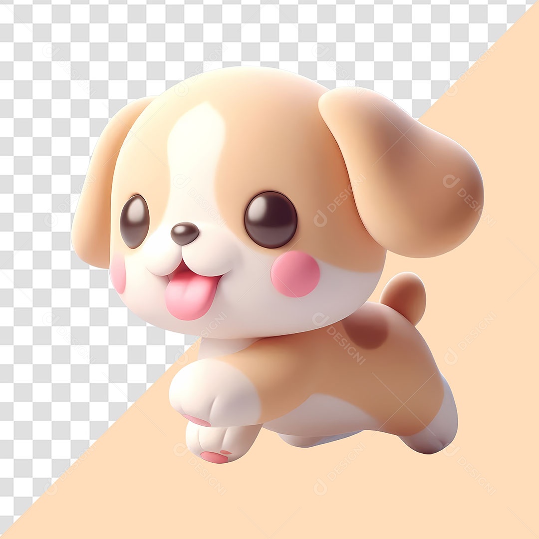 Cachorrinho Elemento 3D para Composição PSD
