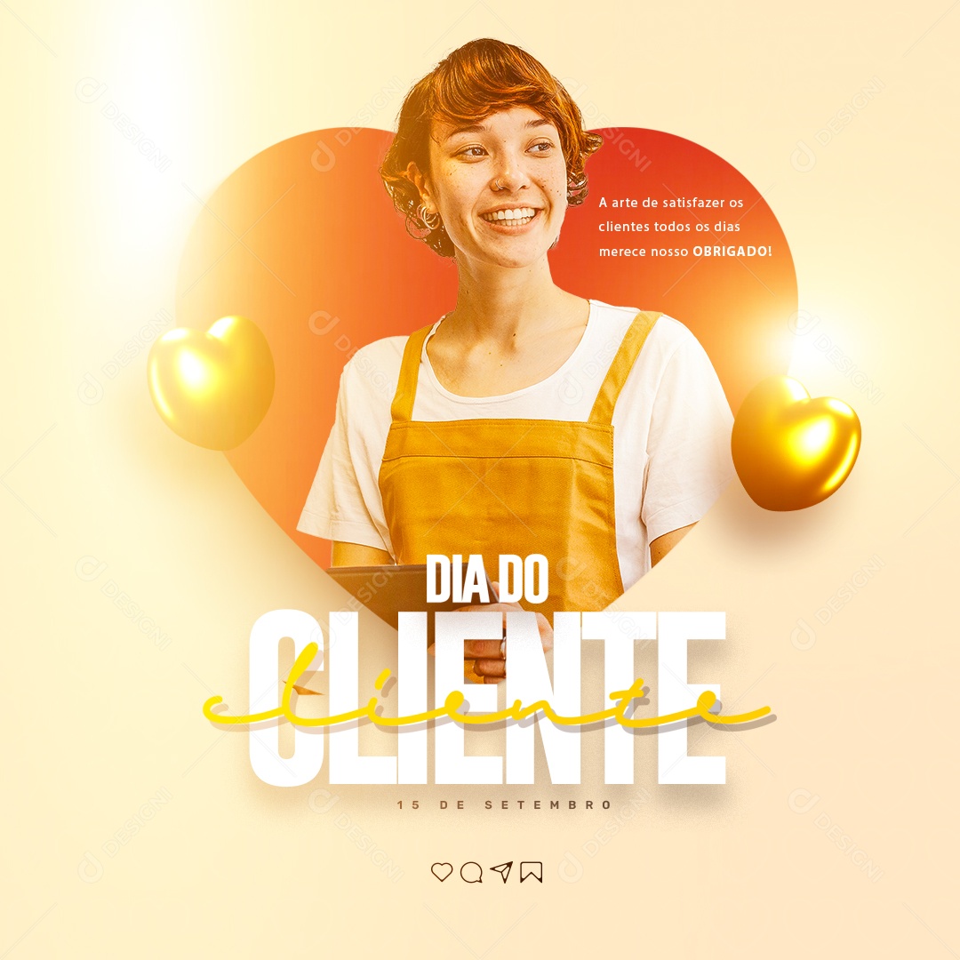 Social Media Dia do Cliente 15 de Setembro PSD Editável