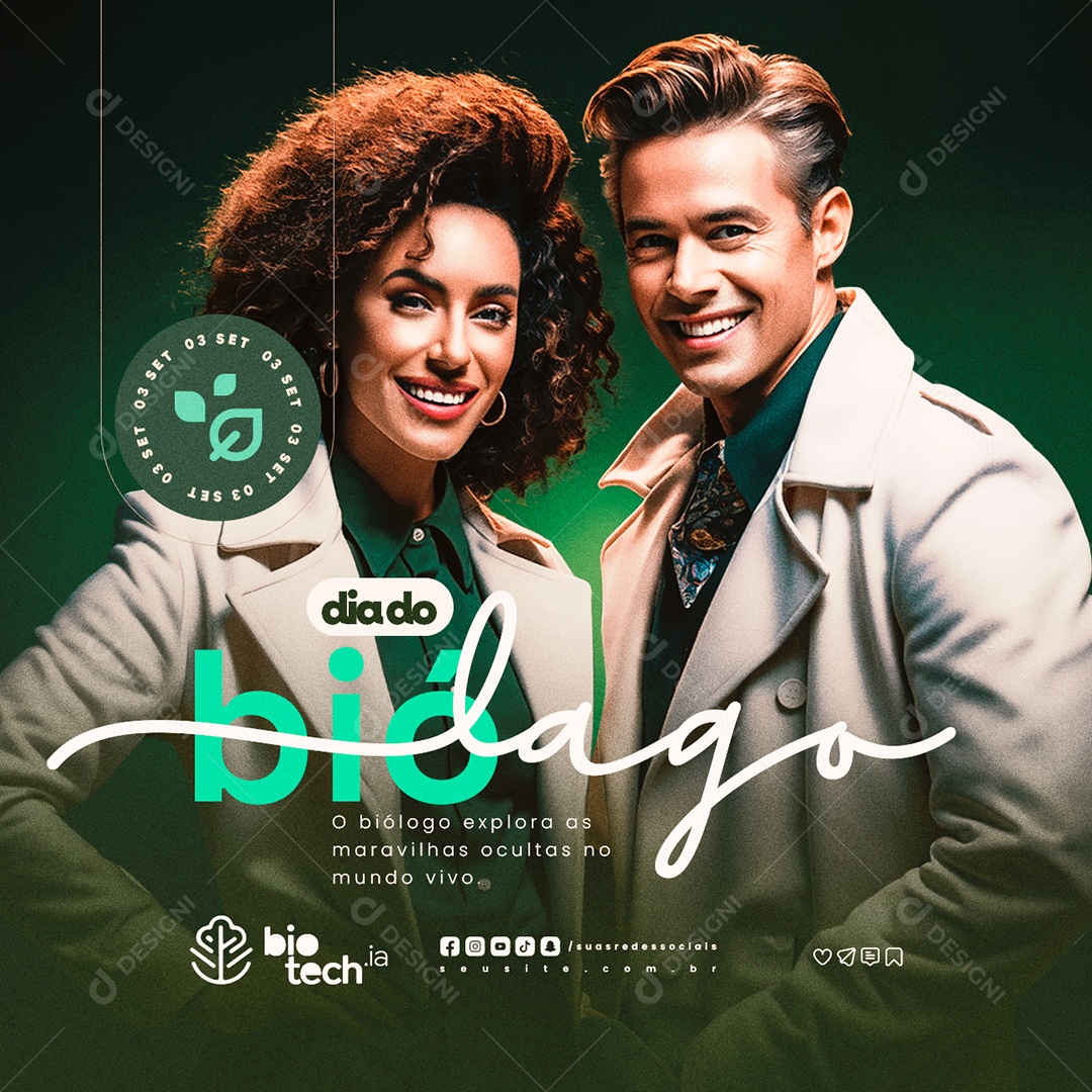 Day From the Biologist September 3 Social Media PSD Editable