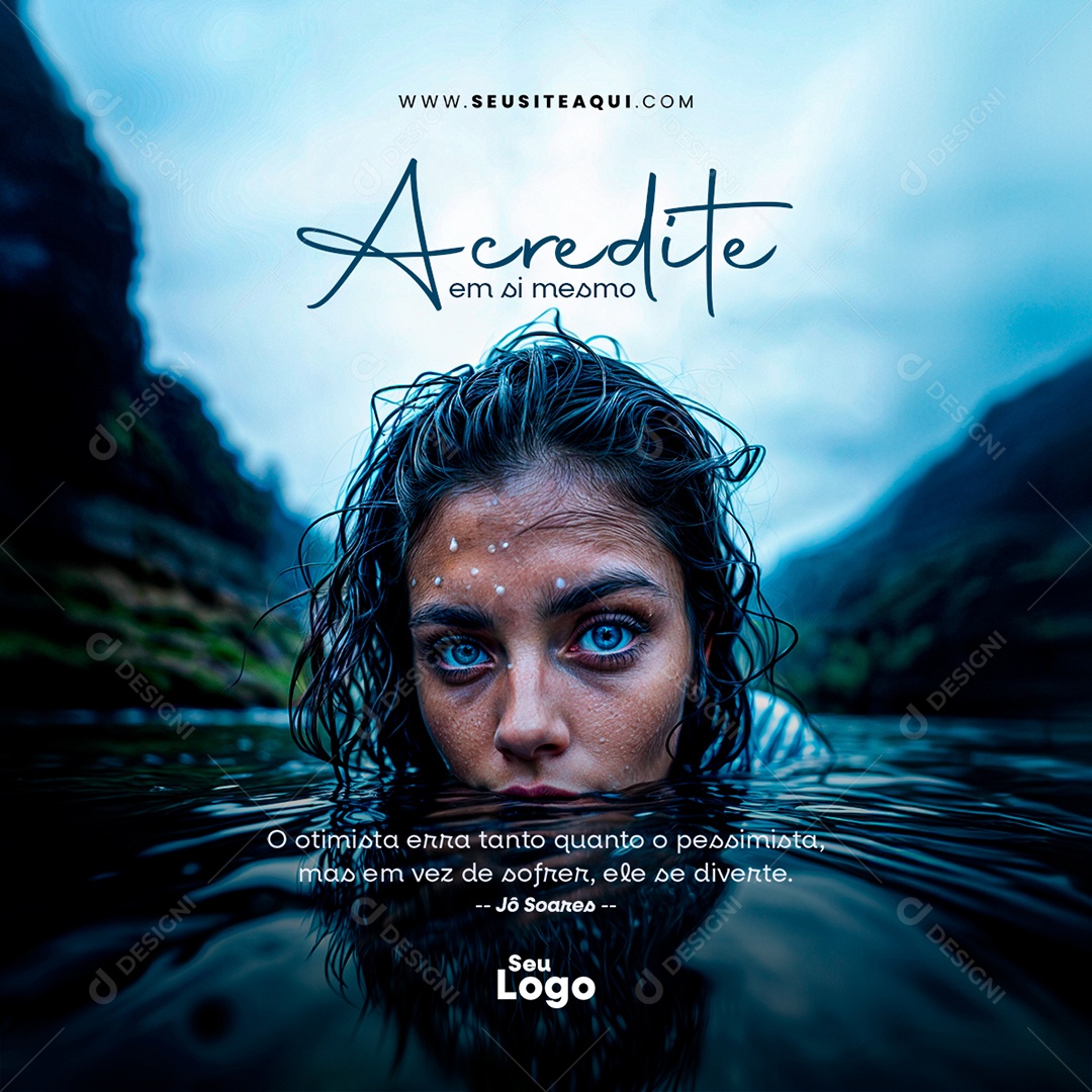 Feed Acredite em si Mesmo Social Media PSD Editável