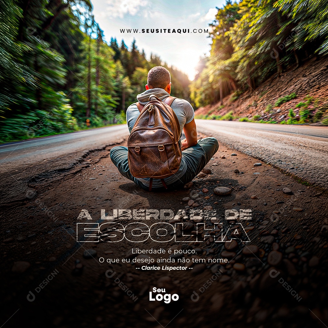 Feed A Liberdade  dee Escolha Social Media PSD Editável