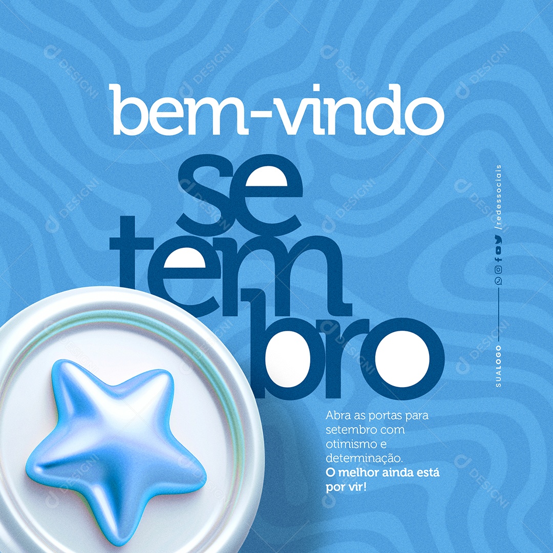 Bem Vindo Setembro O Melhor Ainda Está Por Vir Social Media PSD Editável