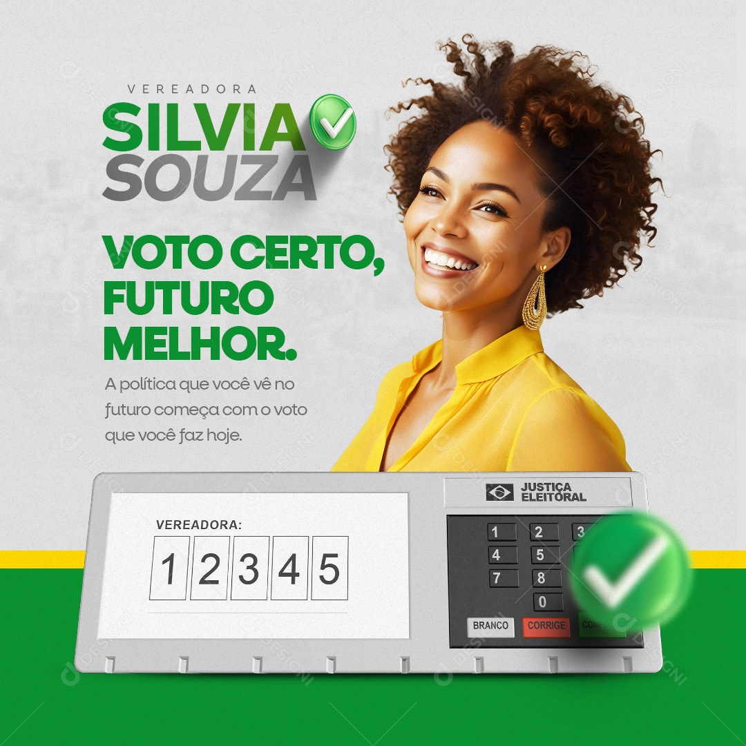 Política Voto Certo Futuro Melhor Social Media PSD Editável