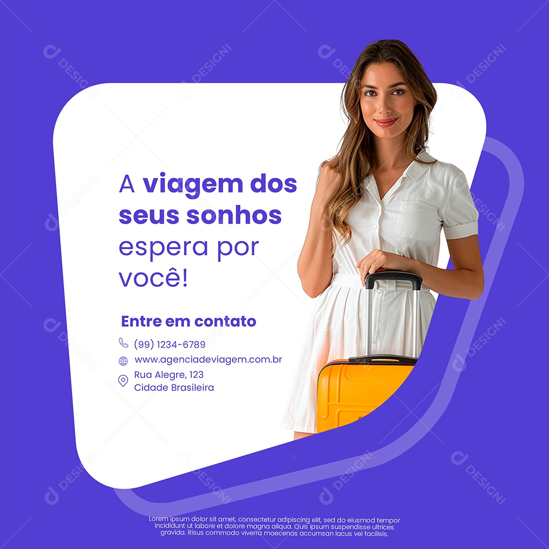 Agência de Viagens Social Media PSD Editável