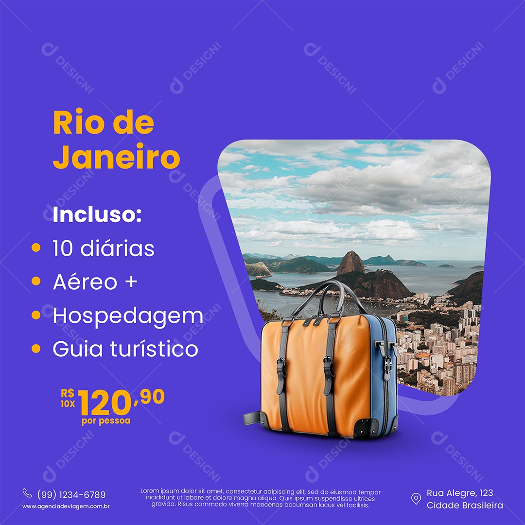 Agência de Viagens Social Media PSD Editável