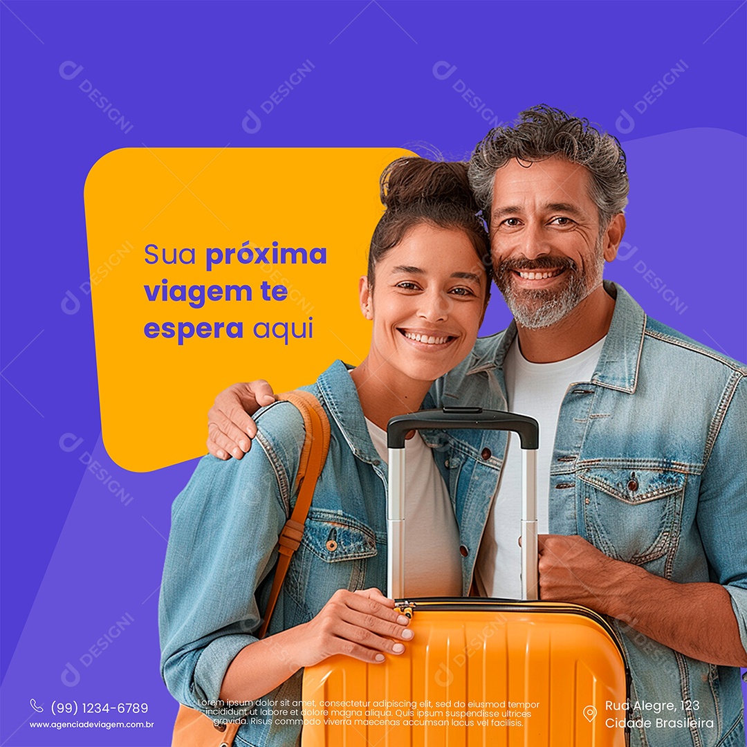 Agência de Viagens Social Media PSD Editável