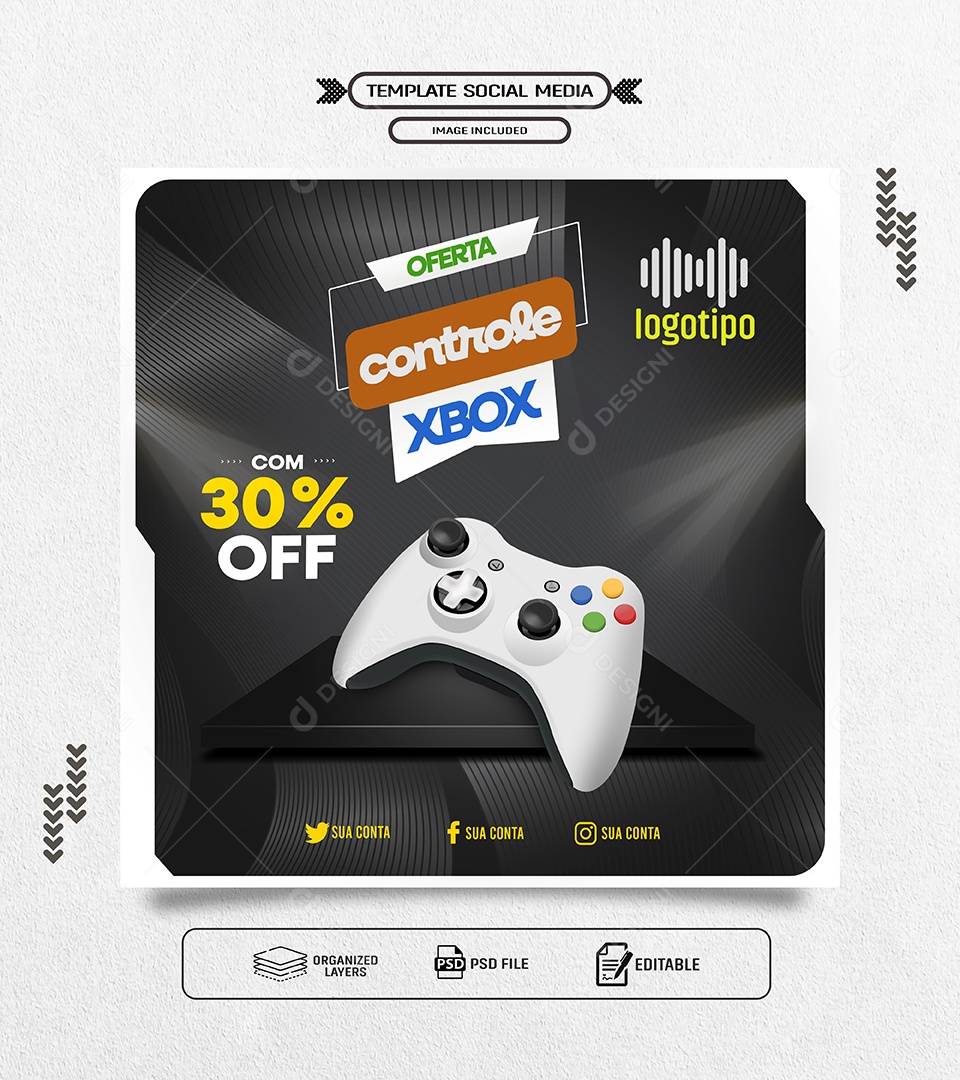 Offer XBOX Control Social Media Media Editable