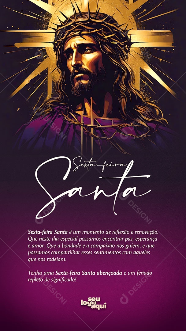 Story Semana Santa Social Media PSD Editável