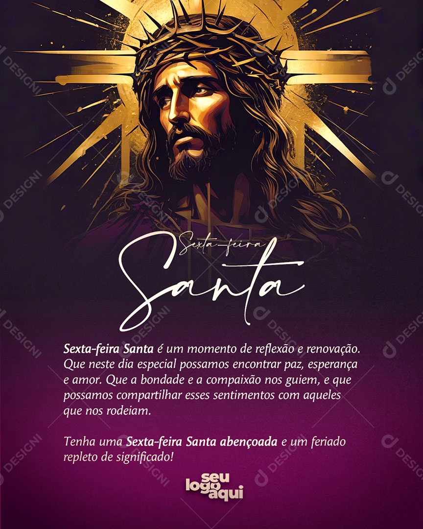 Semana Santa Social Media PSD Editável