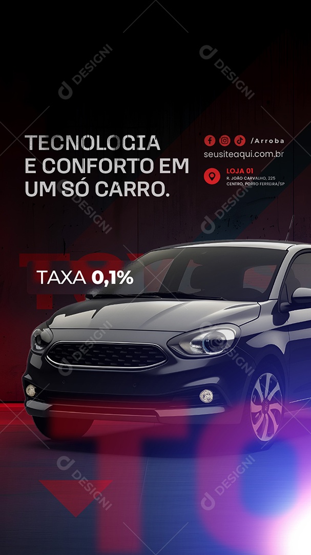 Story Concessionária Tecnologia e Conforto em Um Só Carro Social Media PSD Editável