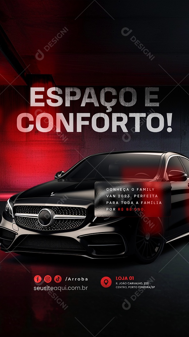 Story Concessionária Espaço e Conforto Social Media PSD Editável
