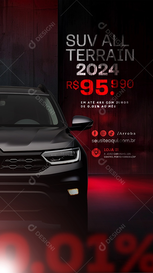Story Concessionária Suv All Terrain 2024 Social Media PSD Editável