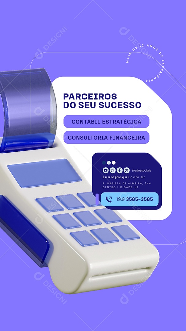 Story Parceiros do seu Sucesso Contábil Estratégica Social Media PSD Editável