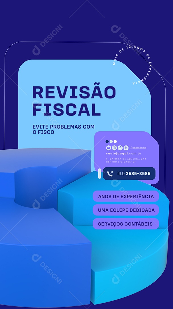 Story Revisão Fiscal Evite Problemas com o Fisco Sociall Media PSD Editável