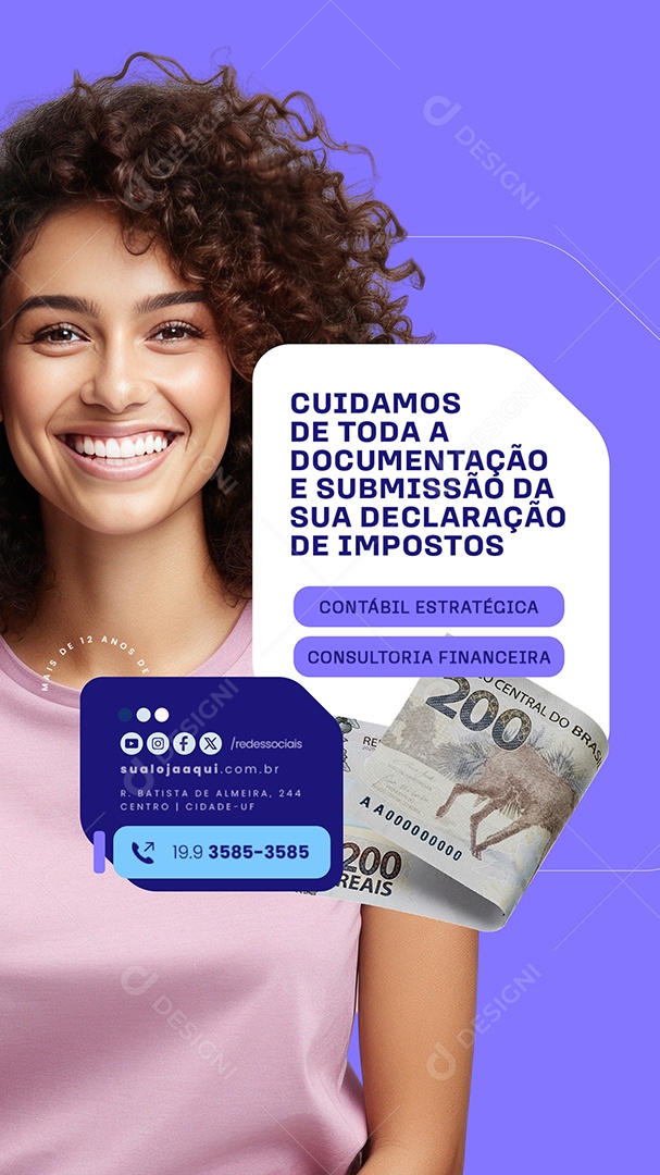 Story Cuidamos de Toda a Documentação Social Media PSD Editável