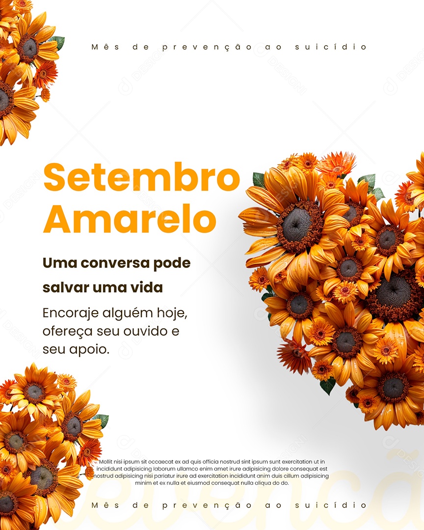 Setembro Amarelo Social Media PSD Editável