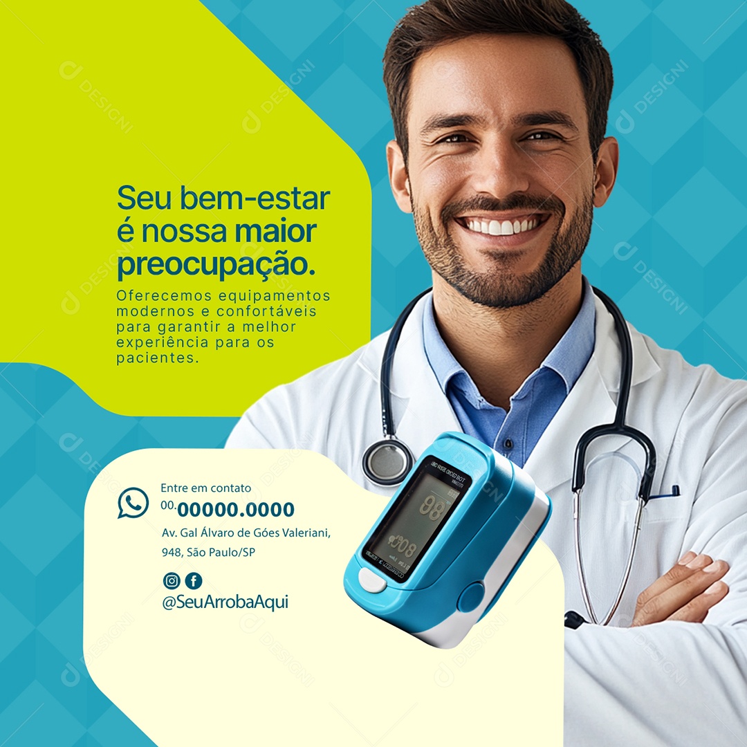 Equipamentos Hospitalar Seu Bem Estar Social Media PSD Editável