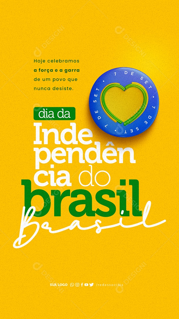 Dia da Independência do Brasil 07 de Setembro Social Media PSD Editável